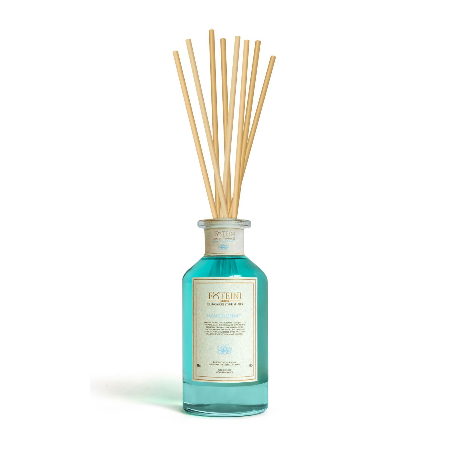 Navagio Serenity Reed Diffuser | Luxe Linen with Cotton Blossom and White Musk Inspired by Navagio Beach