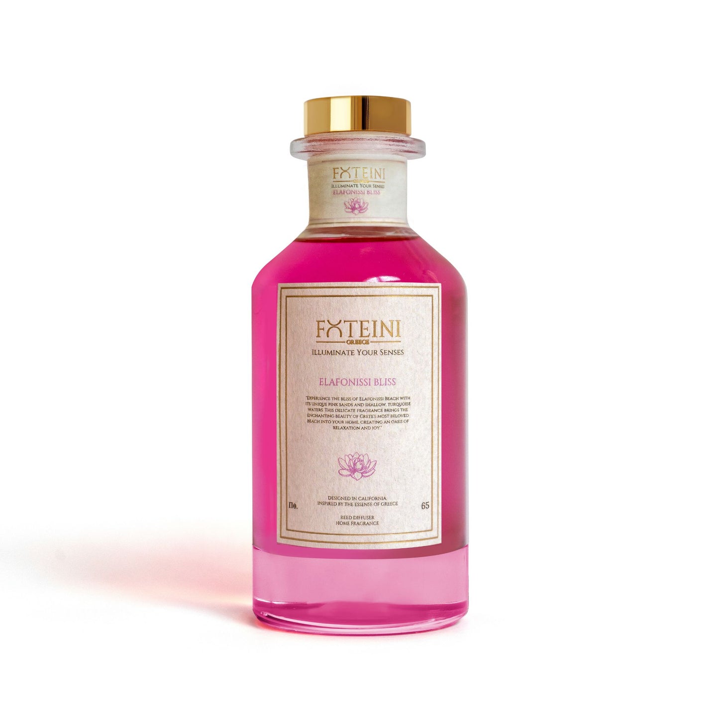 Elafonissi Bliss Reed Diffuser | Tiare Petals and Vanilla with Frangipani and Jasmine Inspired by Pink Sands