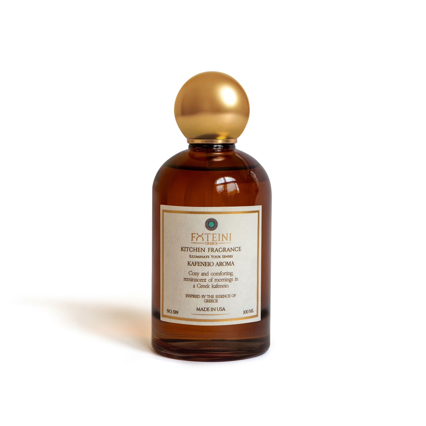 Kafeneio Aroma Kitchen Spray | Amber Tonka with Vanilla, Tobacco, and Smoked Woods Inspired by Greek Coffeehouses